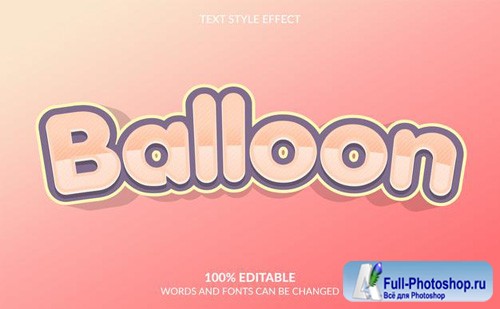 Balloon text style effect