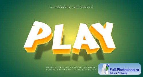 3d playful yellow text font effect