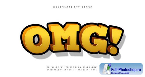 Yellow bright playful comic text font effect