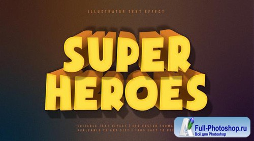 Super heroes theme text font effect