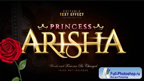 Princess arisha text effect