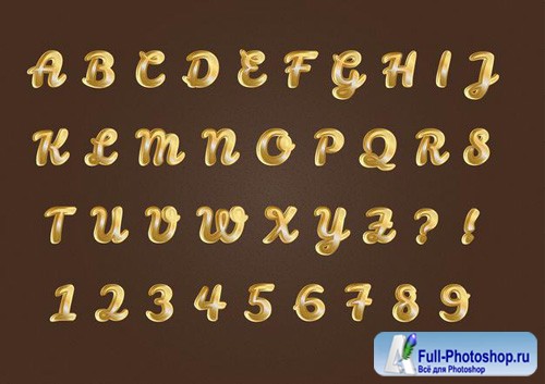 Pure golden alphabets numbers set