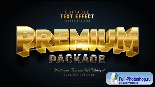 Premium package text effect