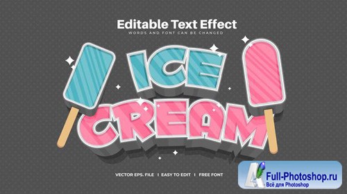 Ice cream text effect