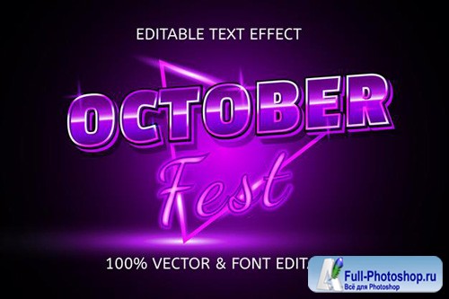 October fest editable text effect vol 4