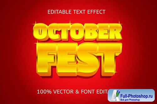 October fest editable text effect vol 2