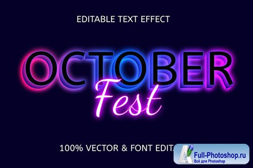 October fest editable text effect vol 3