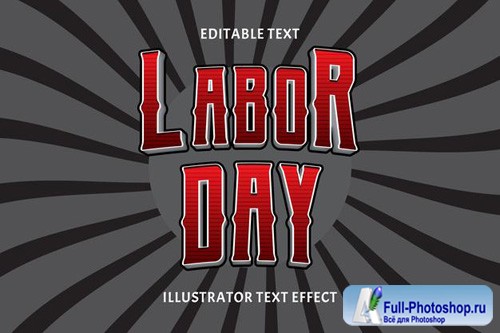 Labor day retro editable text effect