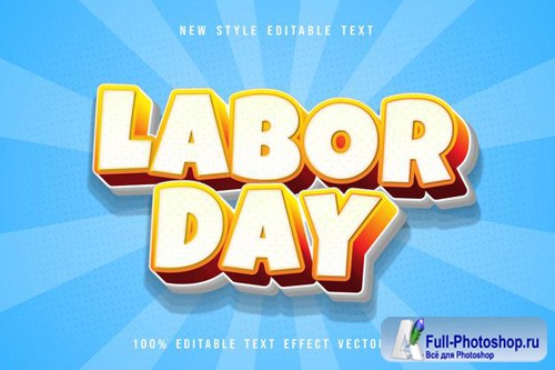 Labor day editable text effect