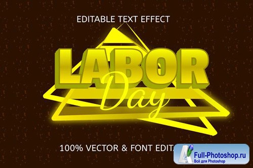 Labor day editable text effect vol 3