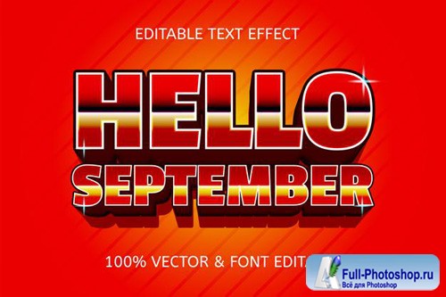 Hello september editable text effect vol 4