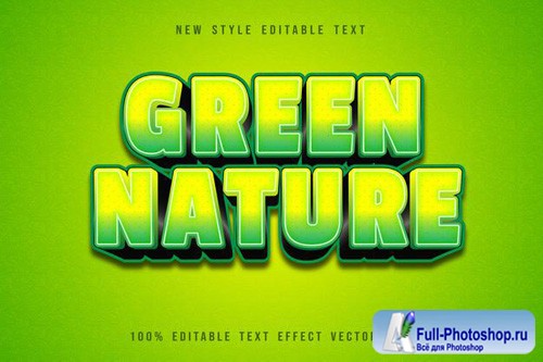 Green nature editable text effect