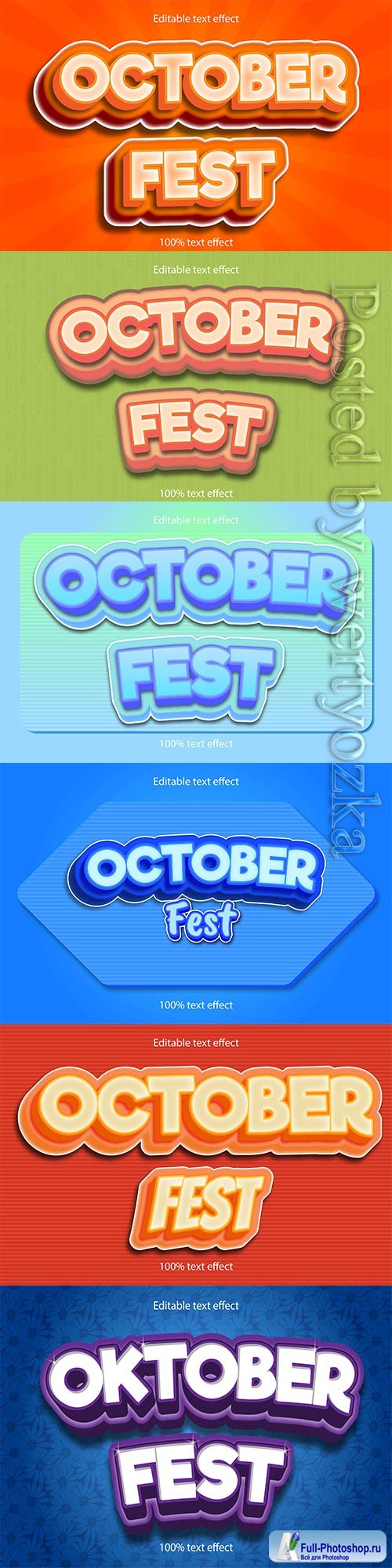 October fest editable text effect vol 5