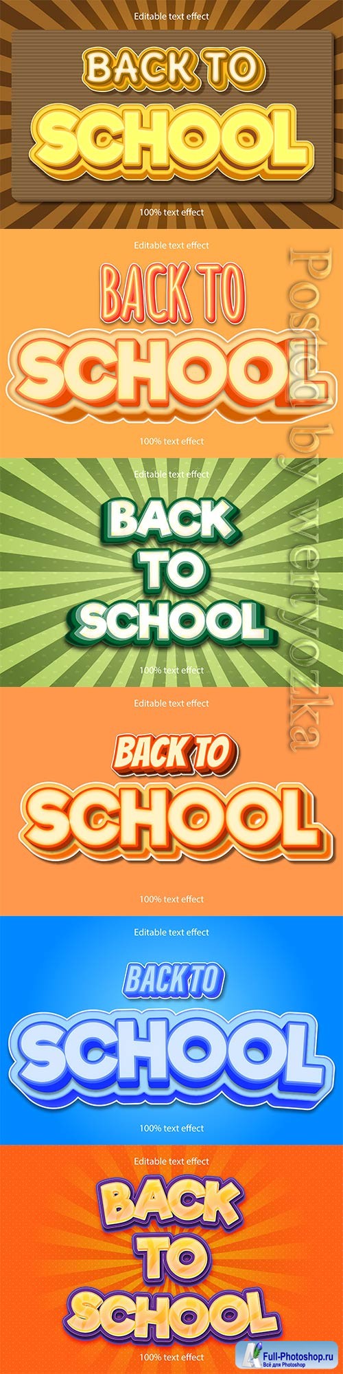 Back to school editable text effect vol 5