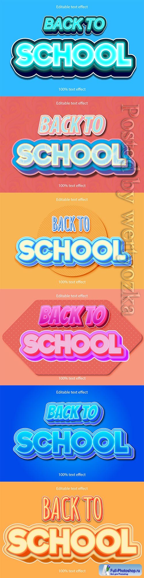 Back to school editable text effect vol 4