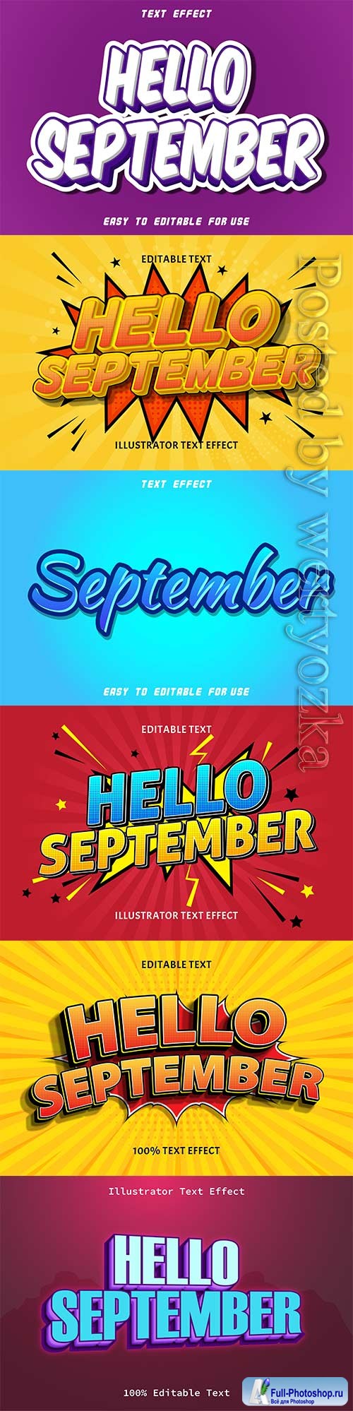 Hello september editable text effect vol 10