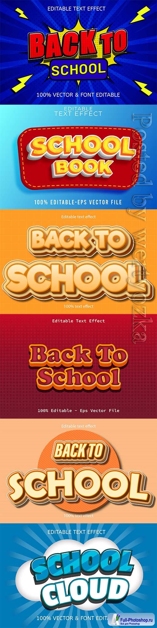 Back to school editable text effect vol 11