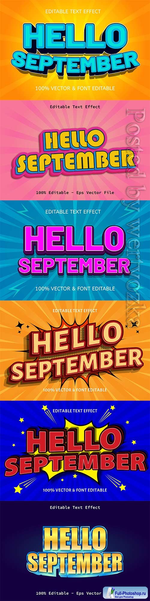 Hello september editable text effect vol 11