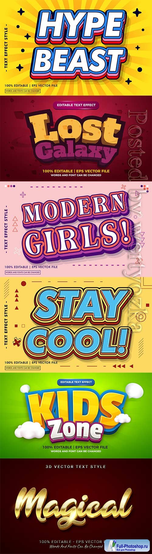 3d editable text style effect vector vol 636