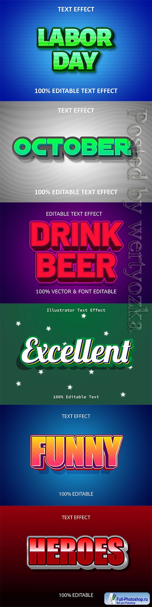 3d editable text style effect vector vol 649