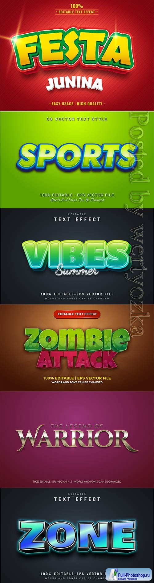 3d editable text style effect vector vol 666