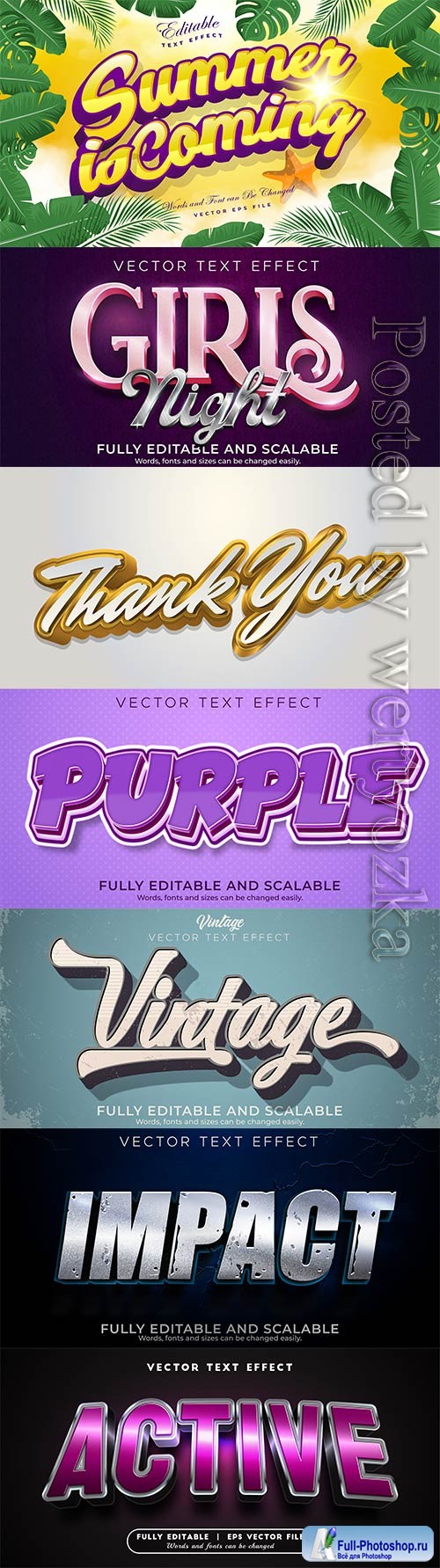 3d editable text style effect vector vol 660