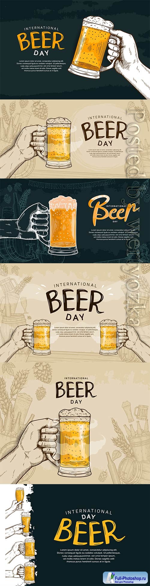 International beer day illustration design