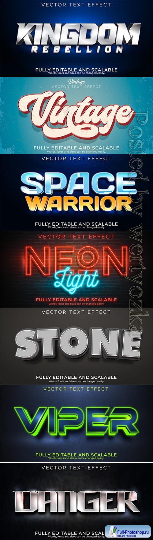 3d editable text style effect vector vol 669