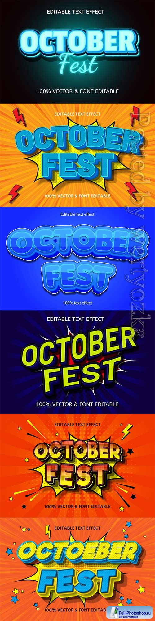 October fest editable text effect vol 11