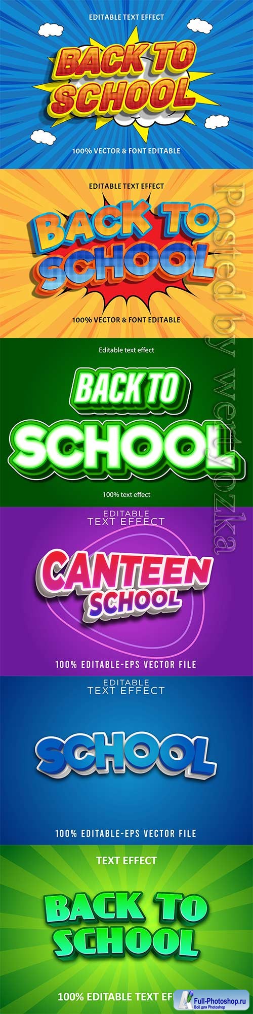 Back to school editable text effect vol 14