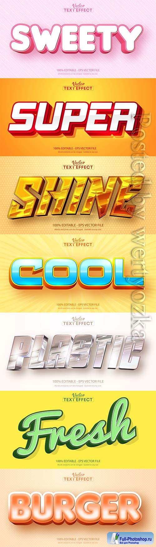 3d editable text style effect vector vol 719