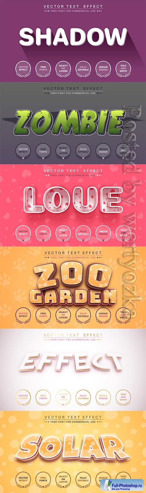 3d editable text style effect vector vol 756