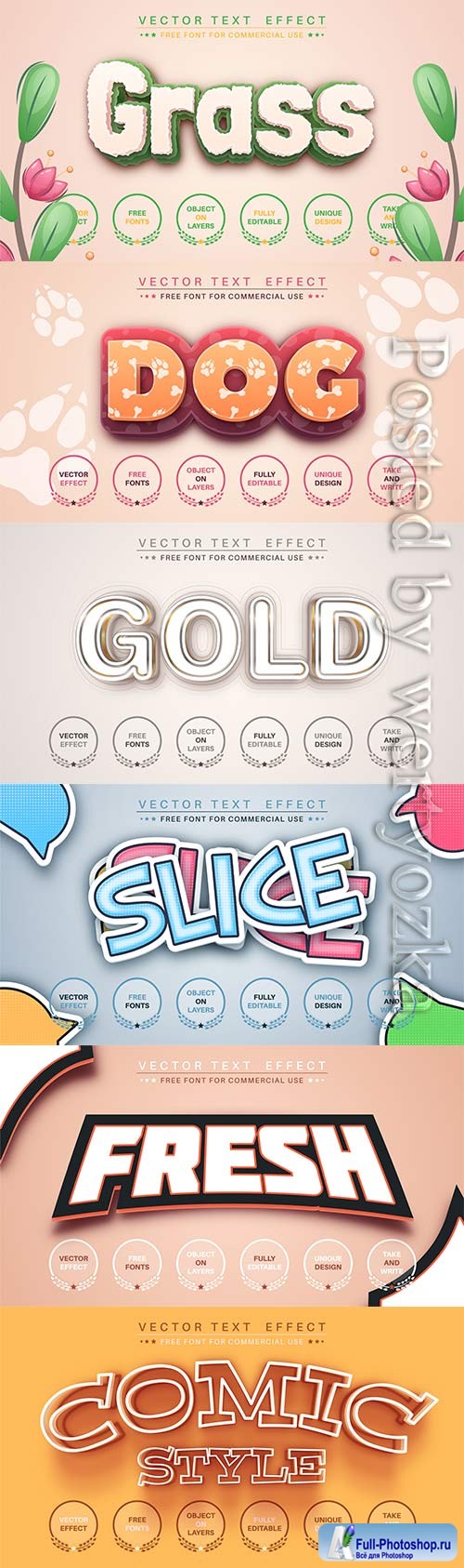 3d editable text style effect vector vol 754