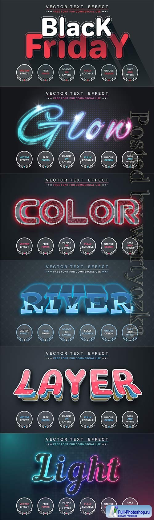 3d editable text style effect vector vol 753