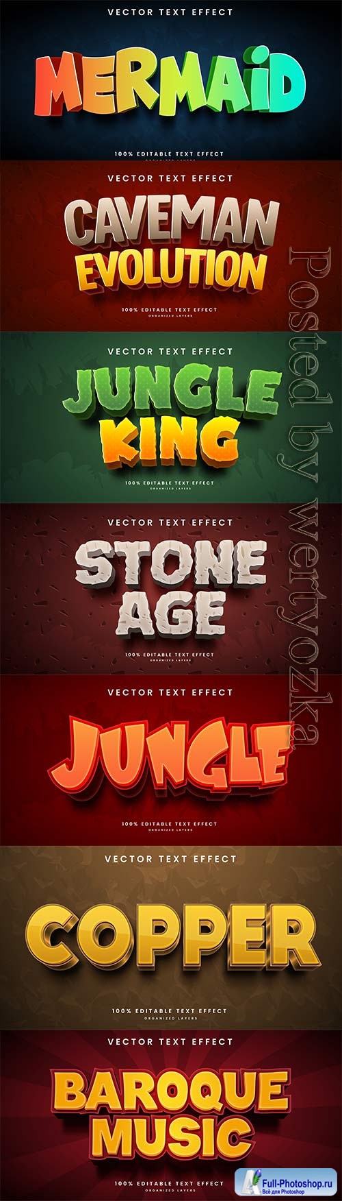 3d editable text style effect vector vol 746