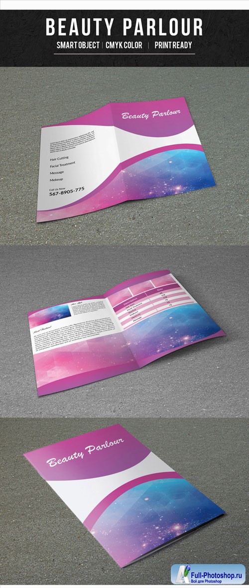 Pink Wavy Border Brochure Layout 1