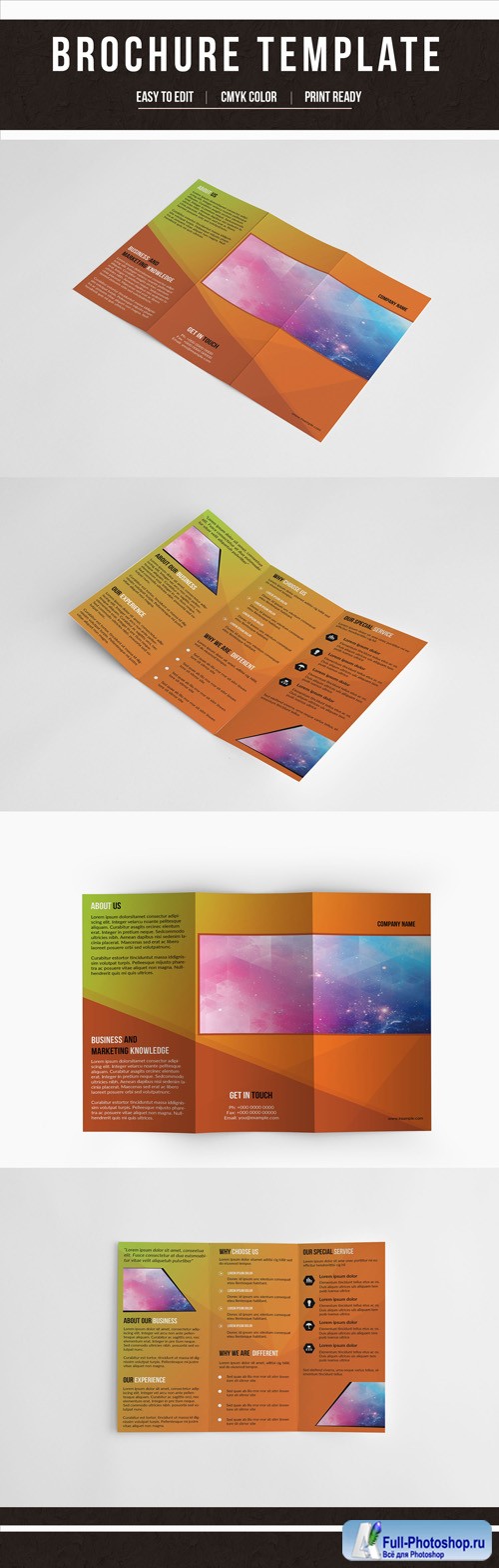 Orange and Yellow Trifold Brochure Layout