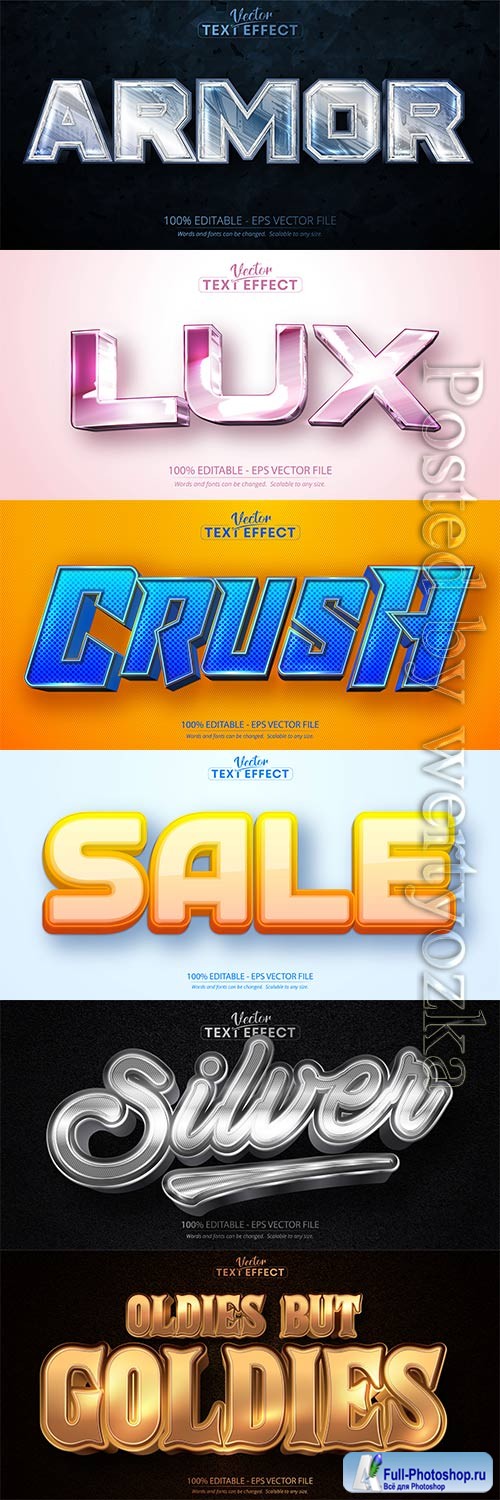 3d editable text style effect vector vol 762