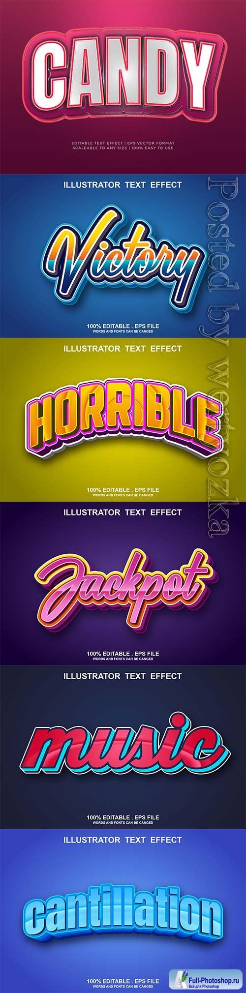 3d editable text style effect vector vol 800