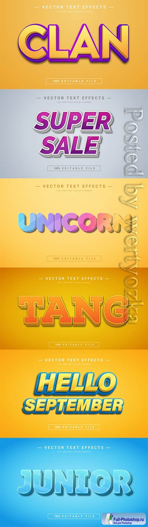 3d editable text style effect vector vol 794