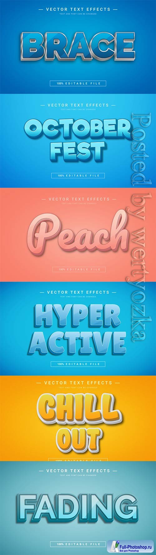 3d editable text style effect vector vol 793