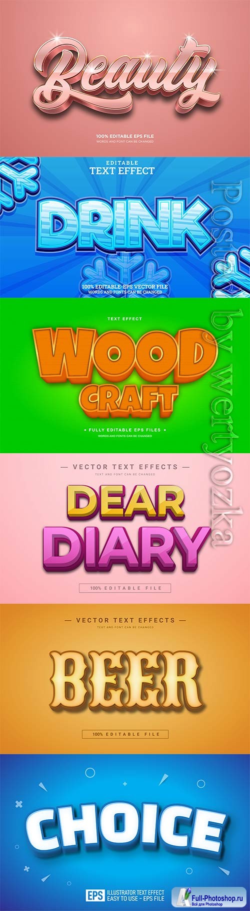 3d editable text style effect vector vol 791