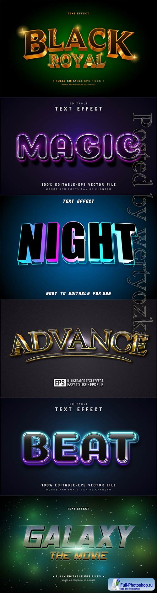 3d editable text style effect vector vol 788