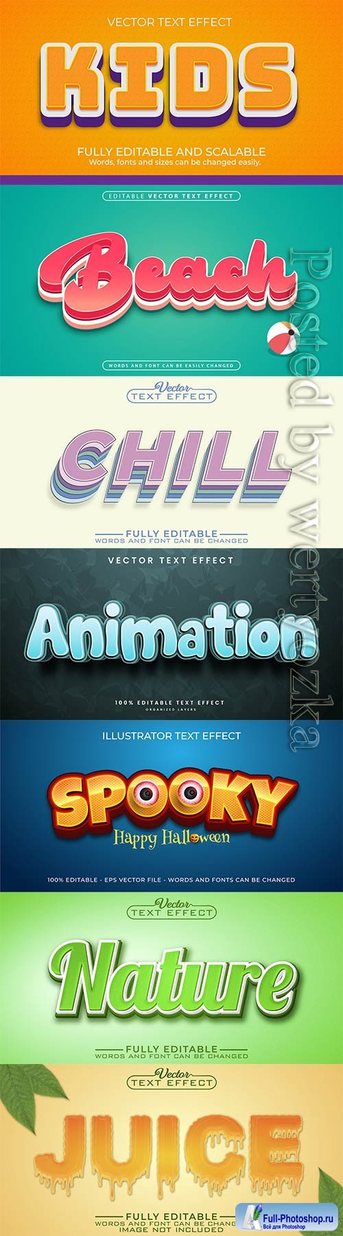 3d editable text style effect vector vol 779