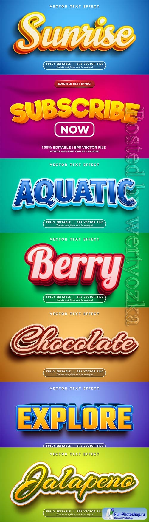 3d editable text style effect vector vol 823