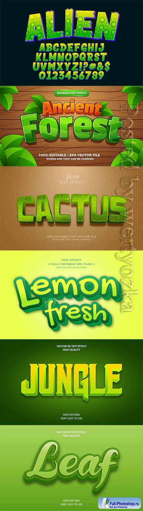 3d editable text style effect vector vol 843