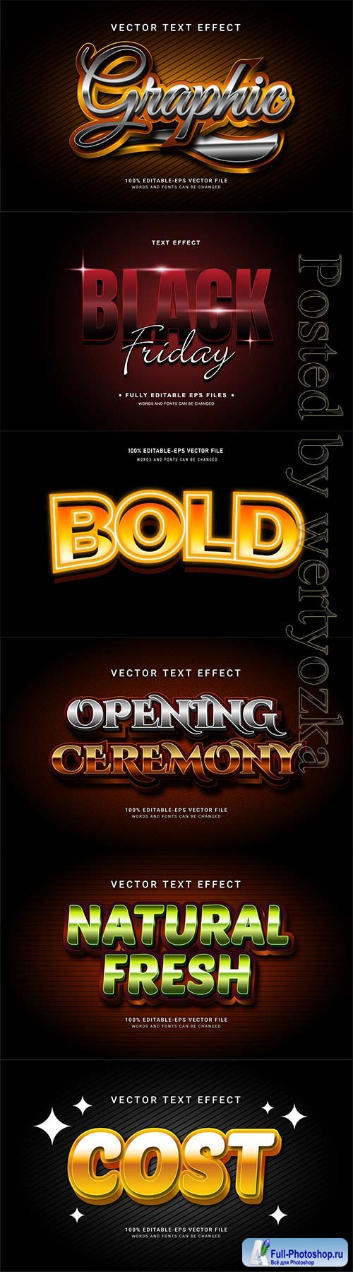 3d editable text style effect vector vol 841