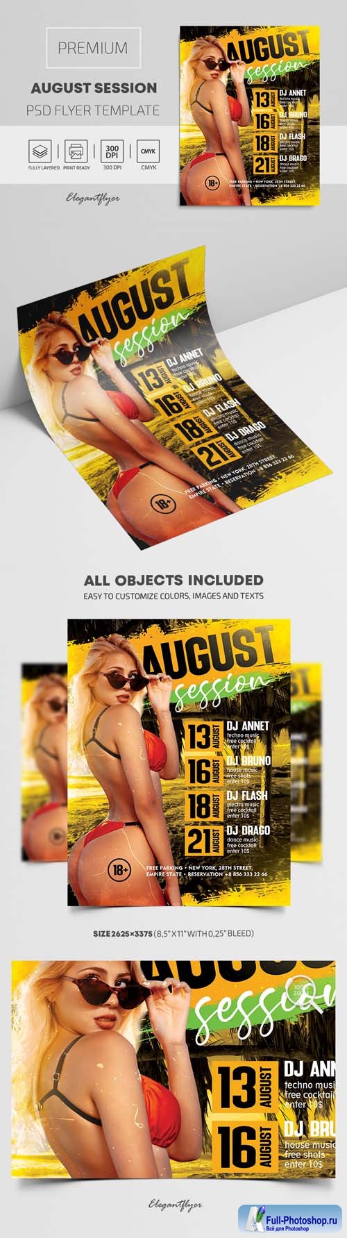 August Session  Premium PSD Flyer Template