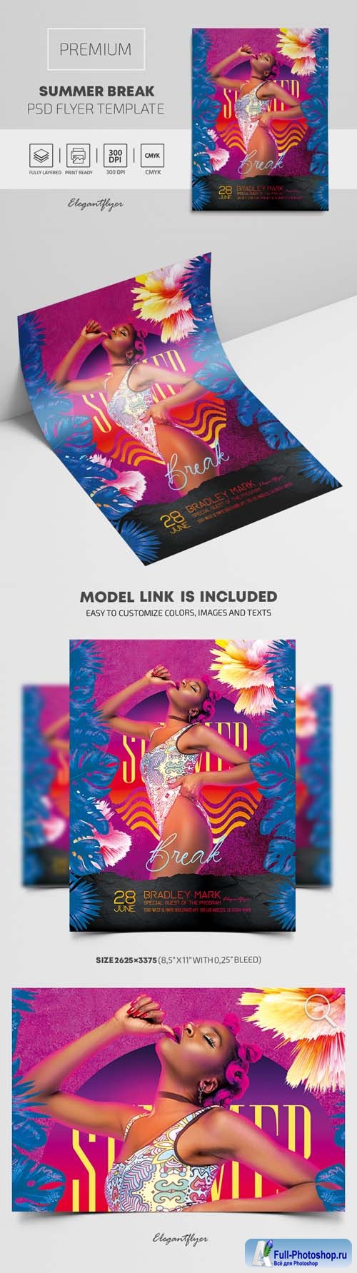 Summer Break Premium PSD Flyer Template