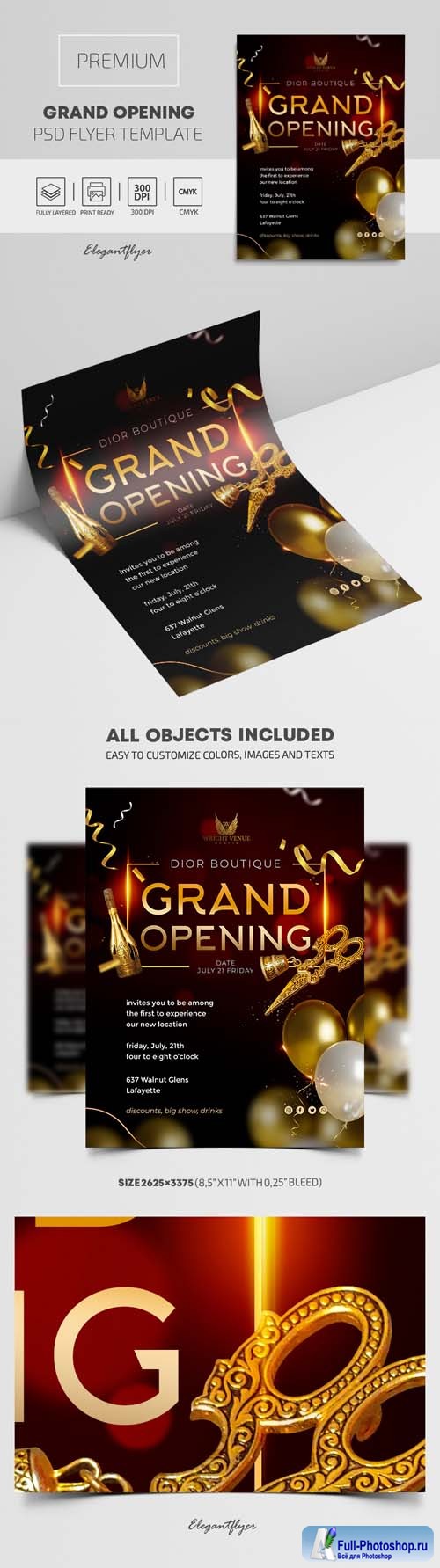 Grand Opening Premium PSD Flyer Template